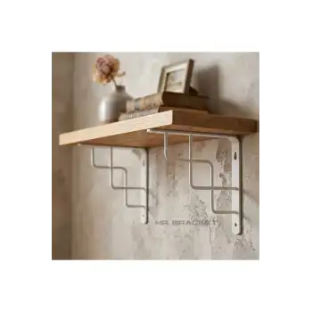 15x15cm - 2 Ad. Beyaz Dekoratif Raf Altı Ayak - Metal Raf Tutucu L Demir Duvar Montaj Destek Aparatı