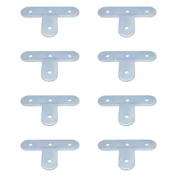 8 ad. T Demir Gönye Köşebent 15x40x60mm - Mobilya Dolap Masa Sandalye Te Köşe Bağlantı Birleştirme