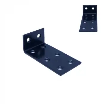 30x20x60 mm - Siyah Dekoratif Dolap Sabitleme Aparatı Çelik - Mobilya Sabitleyici Kit - Duvara Eşya Sabitleme Demiri