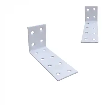 30x40x80 mm - Beyaz Dekoratif Dolap Sabitleme Aparatı Çelik - Mobilya Sabitleyici Kit - Duvara Eşya Sabitleme Demiri