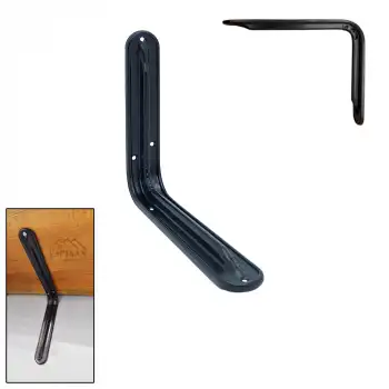 110 x 150 mm - Metal Siyah Raf Altı Ayak Lüks Tip - Raf Tutucu Duvar Montaj Askı Aparatı - Raf Altı L Demiri Konsol Ayağı