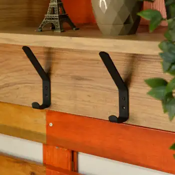 Dekoratif Portmanto Askı Çelik Mat Siyah