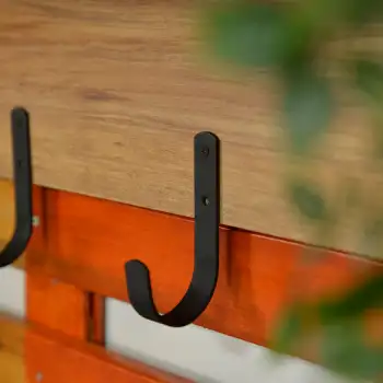 Yuvarlak Askı Büyük Boy Çelik Mat Siyah