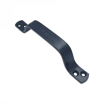 Siyah Çelik Dış Mekan Vidalı Tutma Kulpu 21.5 cm - Dayanıklı Site Okul Bahçe Kapısı Metal Kapı Kolu