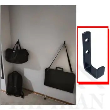 L Tek Askı Çelik Siyah