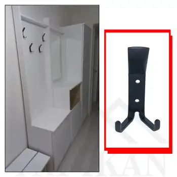 Portmanto Koç Askı Çelik Siyah