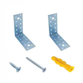 40x100x100 mm - Deprem Güvenliği Dolap Sabitleme Aparatı Seti - Mobilya Portmanto Gardırop Duvara Sabitleyici Aparat