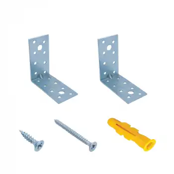 40x80x80 mm - Deprem Güvenliği Dolap Sabitleme Aparatı Seti - Mobilya Portmanto Gardırop Duvara Sabitleyici Aparat