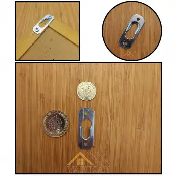 Gizli Çerçeve Askı Aparatı Bombeli Küçük - Resim Asma Aparatı Kancası - Tablo Çerçeve Duvara Montaj Askı Demiri
