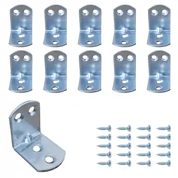 Mr. Bracket 10 ad L Demir Gönye Köşebent 22x30x30mm- Mobilya Dolap Köşe Birleştirme Bağlantı Aparatı