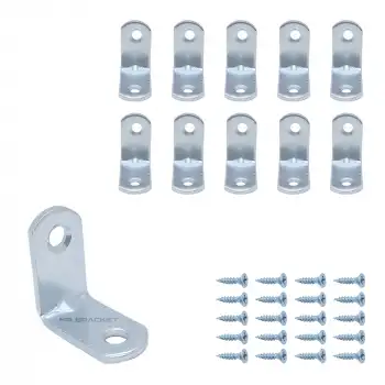 Mr. Bracket 10 ad. L Demir Gönye Köşebent 2.5x2.5cm - Mobilya Köşe Birleştirme Bağlantı Aparatı