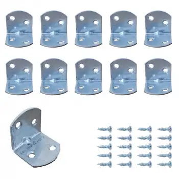 Mr. Bracket 10 ad L Demir Gönye Köşebent 30x30x30mm- Mobilya Dolap Köşe Birleştirme Bağlantı Aparatı