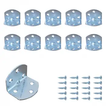 Mr. Bracket 10 ad L Demir Gönye Köşebent 40x30x30mm- Mobilya Dolap Köşe Birleştirme Bağlantı Aparatı