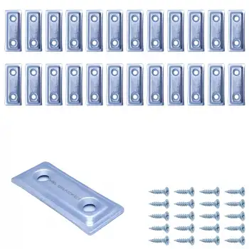 Mr. Bracket 25 ad. Düz Gönye Bağlantı Demiri 16x40mm - Mobilya Dolap Raf Köşe Birleştirme Aparatı