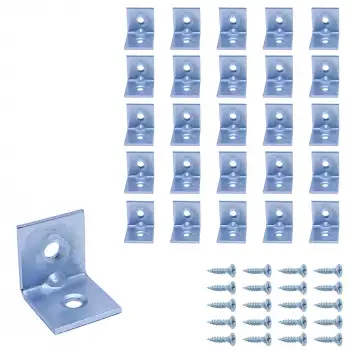 Mr. Bracket 25 ad L Demir Gönye Köşebent 16x16x16mm- Mobilya Dolap Köşe Birleştirme Bağlantı Aparatı