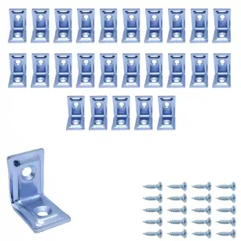 Mr. Bracket 25 ad L Demir Gönye Köşebent 16x20x20mm- Mobilya Dolap Köşe Birleştirme Bağlantı Aparatı