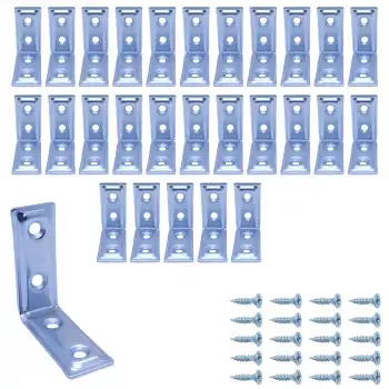 Mr. Bracket 25 ad L Demir Gönye Köşebent 16x40x40mm- Mobilya Dolap Köşe Birleştirme Bağlantı Aparatı