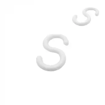 Plastik S Kanca - eS Şeklinde Kanca - Plastik Banyo Kancası - Eşya Elbise Asmak için Kanca