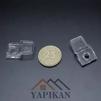 Şeffaf Plastik Ayna Tırnağı - Cam Tutucu Tırnak - Duvara Ayna Sabitleyici Asma Montaj Aparatı