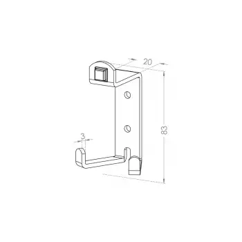 Tamponlu Portmanto Koç Askı Gümüş - Duvar Çarpma Önleyici Duvar Askısı