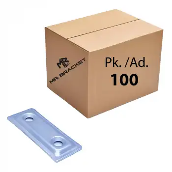 Toptan 100 ad. - 16x40mm Düz Gönye Köşebent - Metal Köşe Bağlantı Demiri Birleştirme Montaj Aparatı