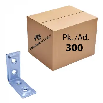 Toptan 300 ad. - 16x30x30mm L Demir Gönye Köşebent - Mobilya Dolap Köşe Birleştirme Bağlantı Aparatı