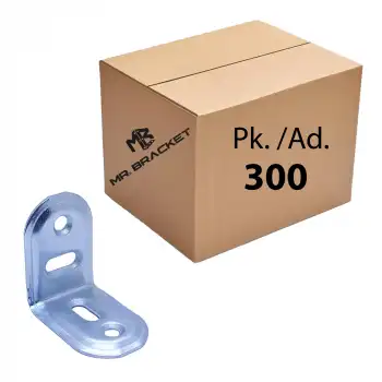 Toptan 300 ad. - 22x30x30mm L Demir Gönye Köşebent - Mobilya Dolap Köşe Birleştirme Bağlantı Aparatı