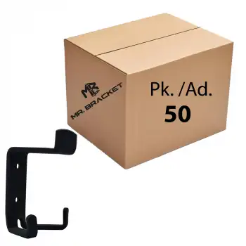 Toptan 50 ad. - Tamponlu Portmanto Koç Askı Texture Mat Siyah - Duvar Çarpma Önleyici Kapı Arkası Duvar Askısı