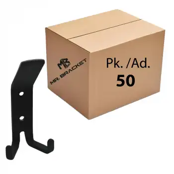 Toptan 50 ad. - Çelik Portmanto Koç Askı Duvar Askısı Texture Mat Siyah - Okul Sınıf Askılık Sıra Çanta Askılığı