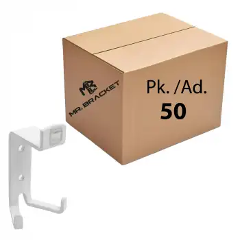 Toptan 50 ad. - Tamponlu Portmanto Koç Askı Beyaz - Duvar Çarpma Önleyici Kapı Arkası Duvar Askısı