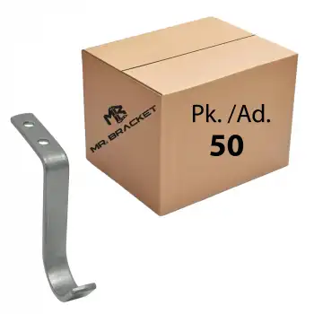 Toptan 50 ad. - Çelik Masa Altı Askısı Gümüş - Okul Sınıf Askılık Çanta Kulaklık Eşya Asma Aparatı