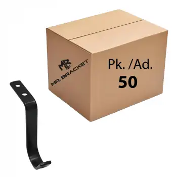 Toptan 50 ad. - Çelik Masa Altı Askısı Siyah - Okul Sınıf Askılık Çanta Kulaklık Eşya Asma Aparatı