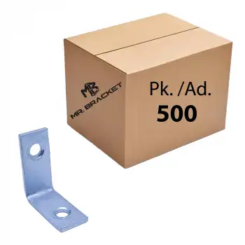 Toptan 500 ad. - 12x25x25mm L Demir Gönye Köşebent - Mobilya Dolap Köşe Birleştirme Bağlantı Aparatı