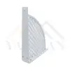 Hasır Desenli Plastik Beyaz Dekoratif Raf Altı L Ayak 17x18cm - Duvara Raf Tutucu Montaj Askı Aparatı - Mutfak, Banyo, Koridor, Balkon, Çiçeklik Raf Ayağı