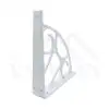 Koç Desenli Plastik Beyaz Dekoratif Raf Altı L Ayak 17x18cm - Duvara Raf Tutucu Montaj Askı Aparatı - Mutfak, Banyo, Koridor, Balkon, Çiçeklik Raf Ayağı