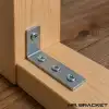 10 ad. L Demir Gönye Köşebent 16x55x15mm- Mobilya Dolap Raf Masa Çekmece Köşe Sabitleme Birleştirme