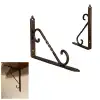 155 x 230 mm - Antik Bakır Ferforje Raf Demiri Ayağı - Dekoratif Raf Altı L Konsol Demiri - Metal Duvar Raf Tutucu Montaj Aparatı