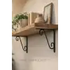 15x15cm- 2 ad. Siyah Ferforje Ayağı Raf Altı Tutucu Ayak - Metal L Demir Duvar Montaj Destek Aparatı