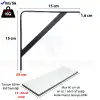 15x15cm - 2 ad. Siyah Modern Raf Altı Ayak - Metal Raf Tutucu L Demir Duvar Montaj Destek Aparatı