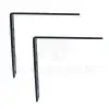 17.5x17.5cm- 2 ad. Ağır Yük Köşebent Çelik Siyah - Metal Raf Altı Ayak Tutucu L Demir Destek Aparatı