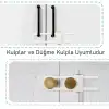 2li Sürgülü Model Çift Kapaklı Kulplu Dolap Kilidi - Bebek Çocuk Deprem Güvenlik Çekmece Kilit
