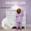 2li Yüksek Güvenlikli Kilitli Ayarlanabilir Bebek Çocuk Buzdolabı Fırın Klozet Dolap Çekmece Kilidi