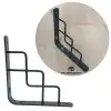 20x20cm - 2 ad. Siyah Dekoratif Raf Altı Ayak - Metal Raf Tutucu L Demir Duvar Montaj Destek Aparatı