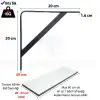 20x20cm - 2 ad. Siyah Modern Raf Altı Ayak - Metal Raf Tutucu L Demir Duvar Montaj Destek Aparatı