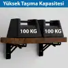 30cm Çinko 1-Takım - Mandallı Katlanabilir Masa Konsolu - Açılır Kapanır Duvara Monte Katlanır L Raf Masa Ayağı