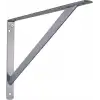 30x220x390mm Dekoratif Ağır Yük Raf Altı L Ayak Gümüş Renk - Duvara Raf Tutucu Montaj Askı Aparatı