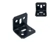 30x25x25mm Kanallı Köşebent Siyah Renk - L Demir Gönye Köşe Birleştirme Sabitleme Aparatı