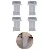 4 ad. 18mm Sunta Mdf Geçme U Alüminyum Ayak 8cm - Ayarlı Suntaya Geçme Mobilya Dolap Baza Masa Ayağı