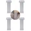 4 ad. 18mm Sunta Mdf Geçme U Alüminyum Ayak 15cm- Ayarlı Suntaya Geçme Mobilya Dolap Baza Masa Ayağı