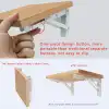 40cm Beyaz 1-Takım - Kademeli Mandallı Katlanabilir Masa Konsolu - Duvara Monte Katlanır L Raf Ayağı